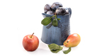 plum in a garden metal jug - PhotoDune Item for Sale