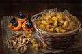 raisins in a basket and other dried fruits - PhotoDune Item for Sale