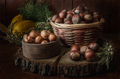 hazelnuts in a basket - PhotoDune Item for Sale