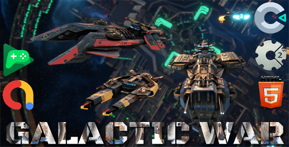 Galactic War! Construct 2&3 HTML Multi-player Space Shooter Game