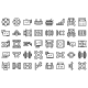 TV Mount Icons Set Outline Vector