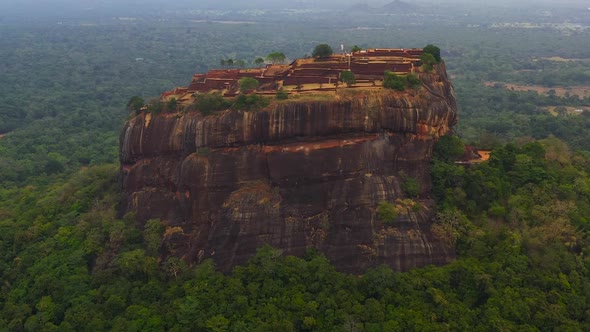 Top View of Sigiriya Lion Rock Fortress Sri Lanka