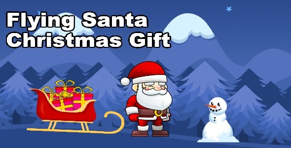 Flying Santa Christmas Gift - Construct 3