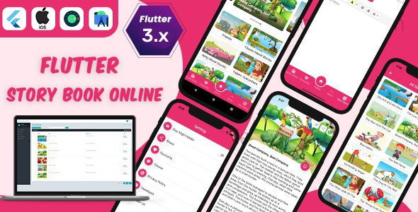 Flutter Story Book App with Admin panel | Flutter full source code | Ready to publish