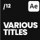 Various Titles 12 - VideoHive Item for Sale