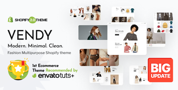 Vendy - Tema multipropósito de Shopify para la moda