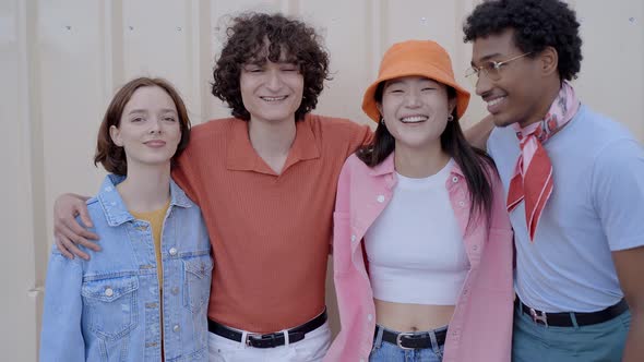 Group of teens in paris