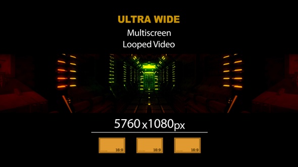 UltraWide HD Sci Fi Light Hall 04