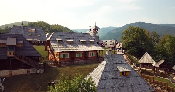 Drvengrad Serbia Aerial