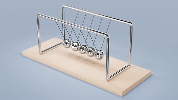 Newton's cradle  - 3d animation