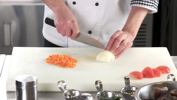 Chef Chopping Onion
