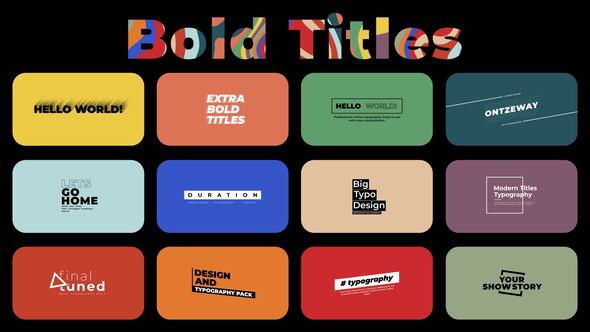 Bold Titles 2.0 | After Effects