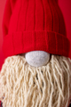 Handmade Christmas gnome on red background - PhotoDune Item for Sale