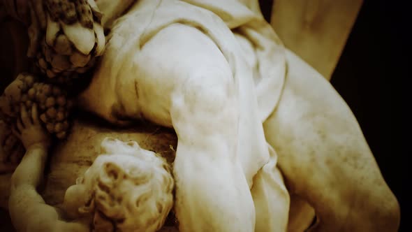 Antique White Marble Statue alt