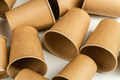 Many brown disposable empty paper cups. - PhotoDune Item for Sale