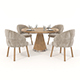 Modern Style Table and Chairs 14 - 3DOcean Item for Sale