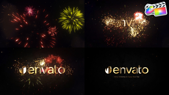 New Year Firework Logo for FCPX alt