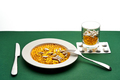 A plate and a glass with vitamins and other medical preparations. - PhotoDune Item for Sale