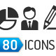 80 Black Business and Finance Icons - GraphicRiver Item for Sale