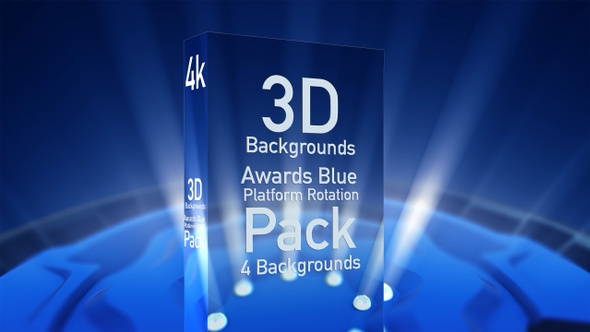 3D Background Awards Blue Platform Rotation Pack