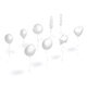 White Helium Balloons Set - 9 foil gift balloon shapes - 3DOcean Item for Sale