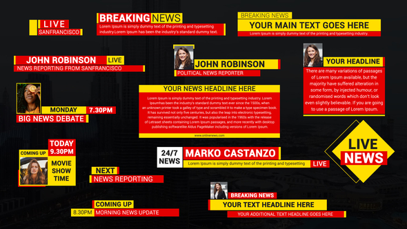 News Broadcast Lower Thirds