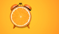 rendering vintage style alarm clock with orange - PhotoDune Item for Sale