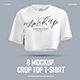 8 Mockups Crop Top  T-shirt in 3D style - GraphicRiver Item for Sale