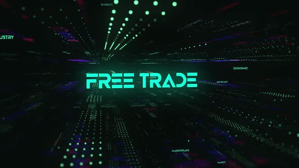 Sci Fi Digital Economics Word Free Trade