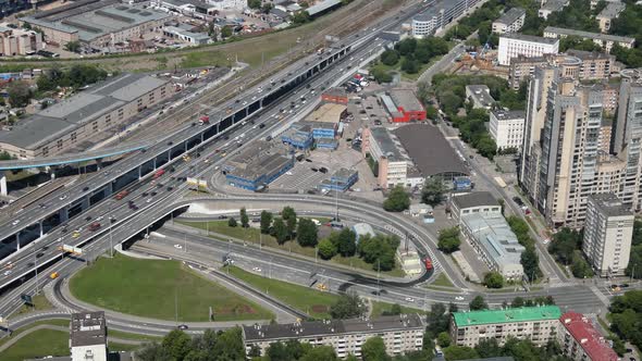 View of the Residential and Commercial Buildings of the Big City