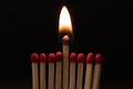 Macro shot of a burning wooden match - PhotoDune Item for Sale