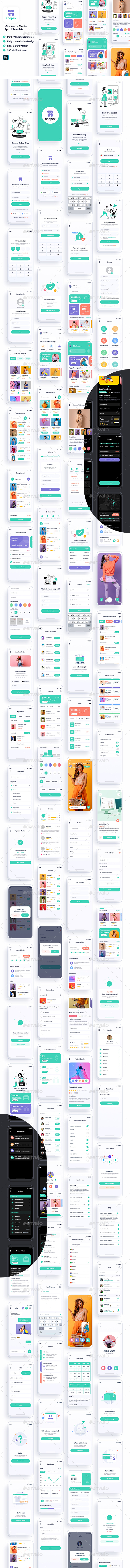 Shopex – eCommerce Mobile App UI Template