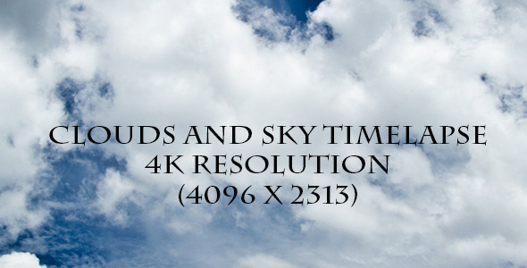 Clouds And Sky Time Lapse - 4K Resolution