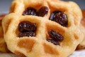 Close up fresh waffles with above dried raisins - PhotoDune Item for Sale