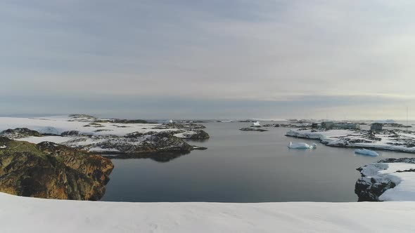 Antarctica Wild Nature Water Surface Aerial View