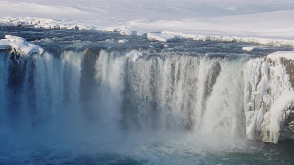 Godafoss Waterfall and Skjalfandafljot River