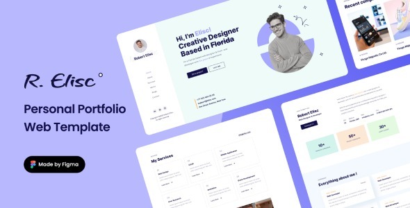 R. Elisc - Personal Portfolio Website Figma Template