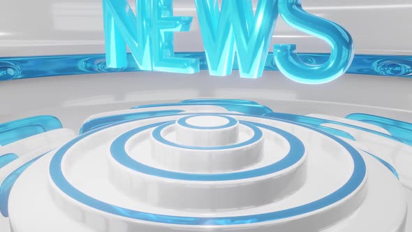 Blue And White News Studio Intro