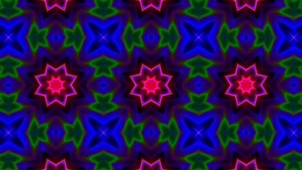 Blinking Colorful Light Kaleidoscope 4K 13