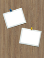Instant frames hang on wall with colored pins - PhotoDune Item for Sale