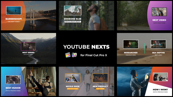 Colorful Youtube Nexts | FCPX alt