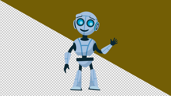 Robot Animation 4K Alpha Video