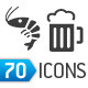 70 Food and Drink Icons - GraphicRiver Item for Sale