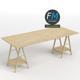 Desk on trestle supports - 3DOcean Item for Sale