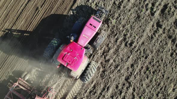 Unmanned Tractor with a Multifunctional Sowing Unit Controlled Remotely Working on Arable Land