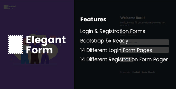 Elegant Forms - Login and Register Form Templates