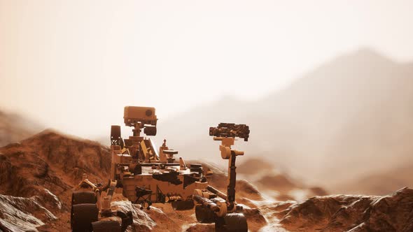 Curiosity Mars Rover Exploring the Surface of Red Planet