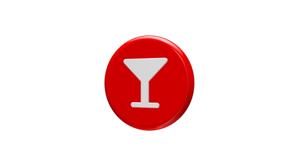 Cocktail Glass 3D Icon