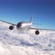 Airplane Flying Above the Clouds 4k - VideoHive Item for Sale