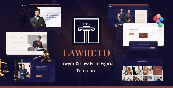 Lawreto - Attorney & Lawyer Firm Figma Template